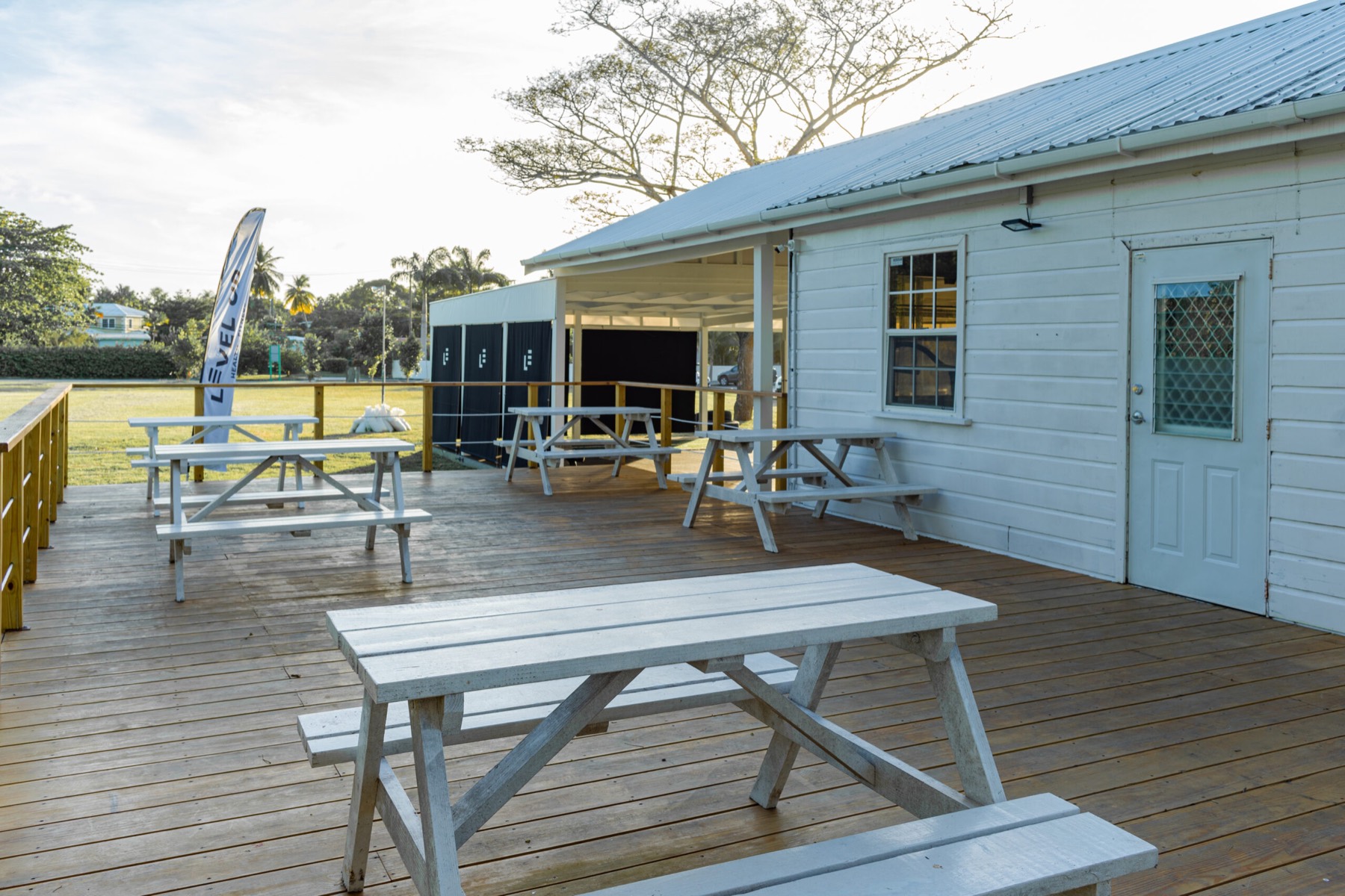 The tranquil deck at Holetown