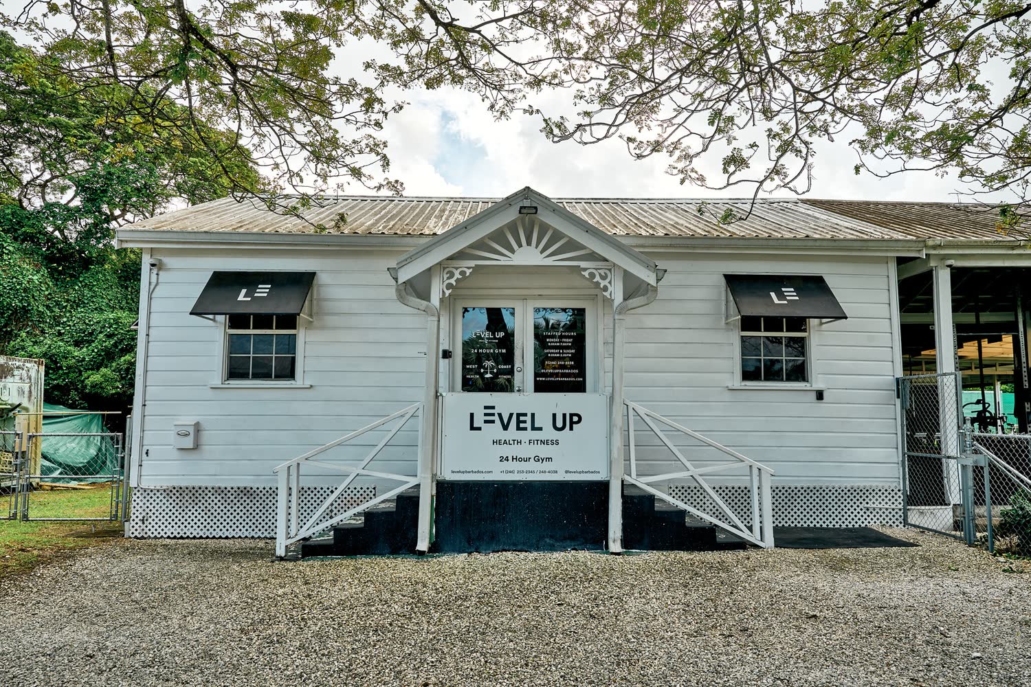 The original Level Up gym in Limegrove, Holetown