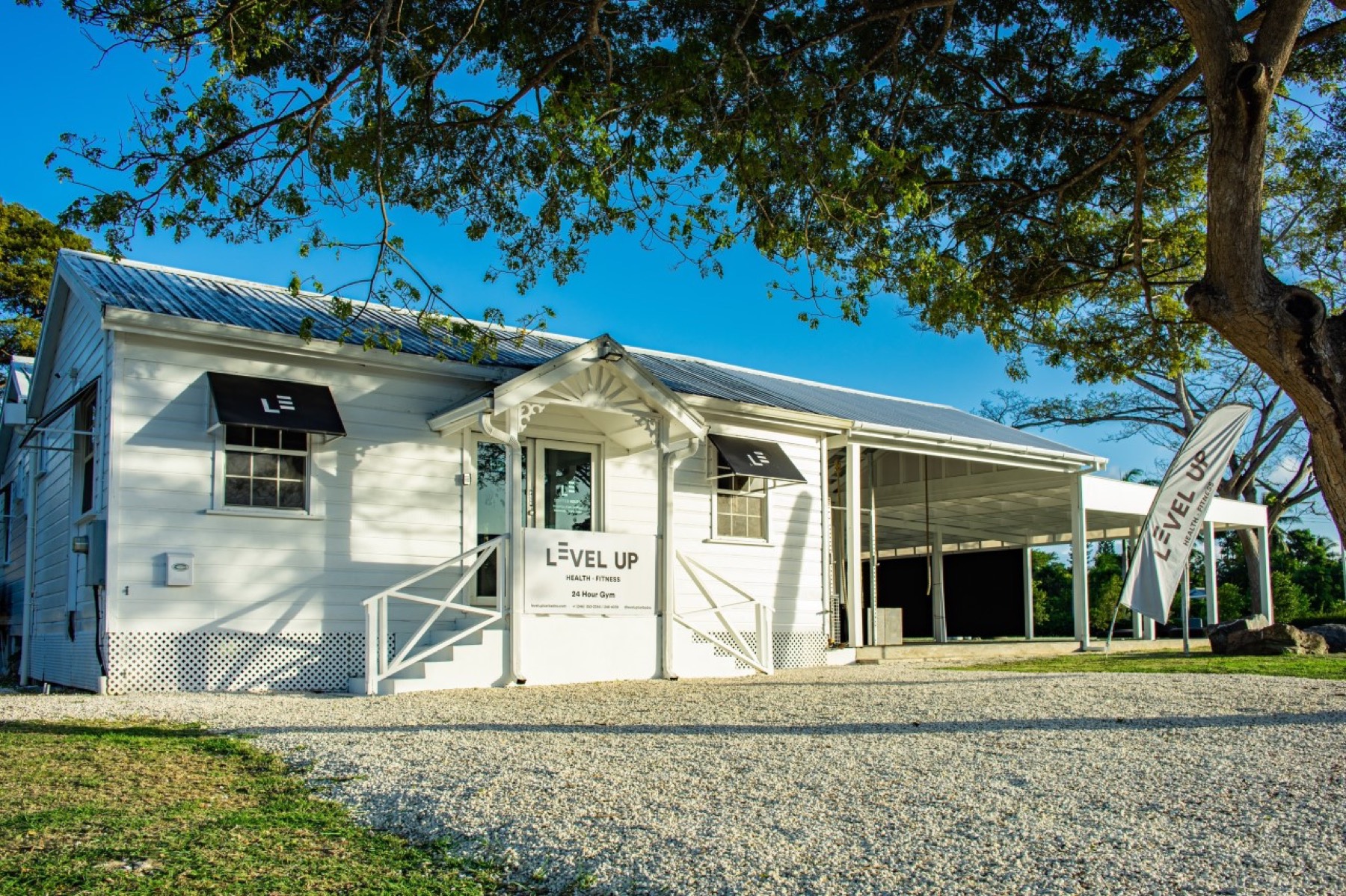 The original Level Up gym in Limegrove, Holetown